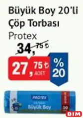 PROTEX BÜYÜK BOY 20'Lİ ÇÖP TORBASI